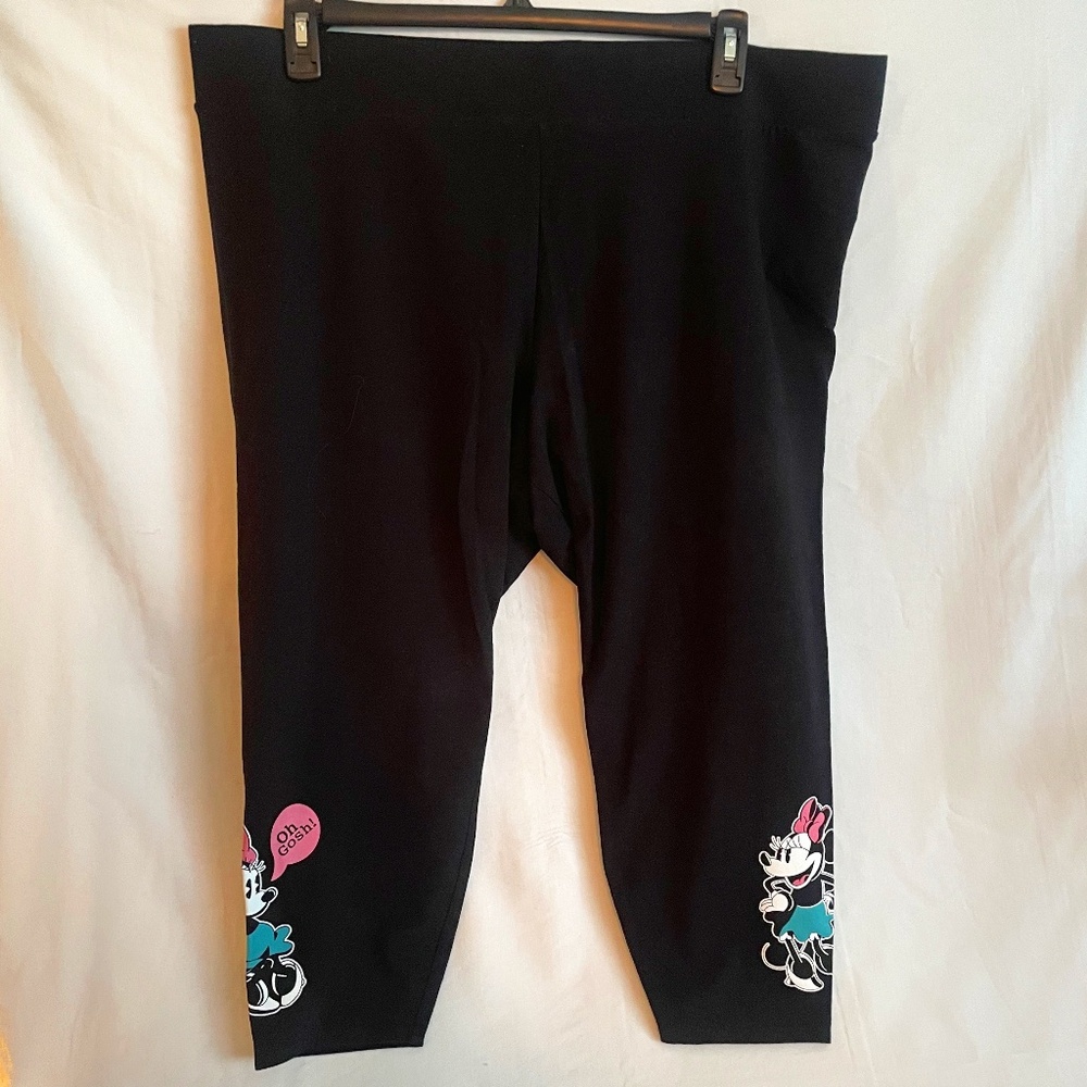 Torrid x Disney Minnie Mouse Black Crop Legging Size 4X